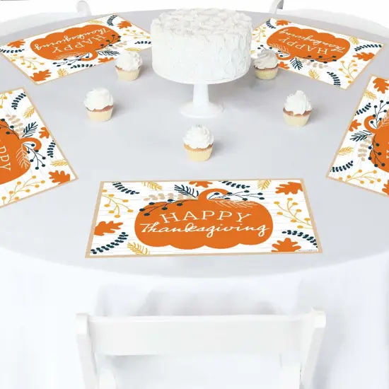 Big Dot of Happiness Happy Thanksgiving - Party Table Decorations - Fall Harvest Party Placemats - Set of 16 {3}