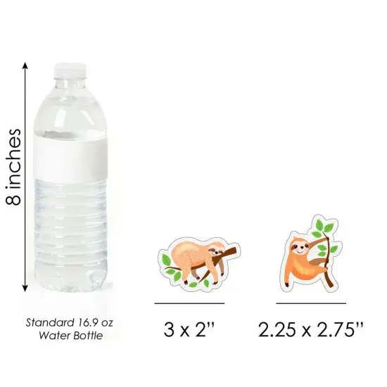 Big Dot of Happiness Let's Hang - Sloth - DIY Shaped Baby Shower or Birthday Party Cut-Outs - 24 Count {4}