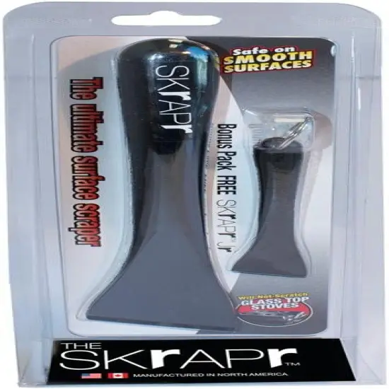 Skrapr Multi-Use Safe Cleaning Tools Set of Small and Large Black {3}