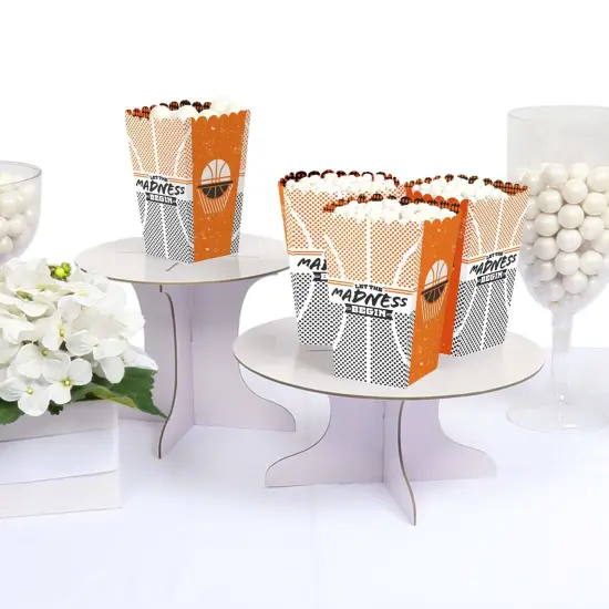 Big Dot of Happiness Basketball - Let The Madness Begin - College Basketball Party Favor Popcorn Treat Boxes - Set of 12 {4}