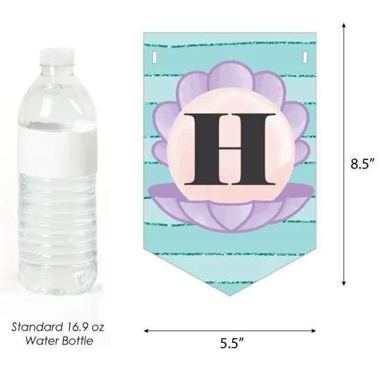 Big Dot of Happiness Let's Be Mermaids - Birthday Party Bunting Banner - Mermaid Party Decorations - Happy Birthday {4}