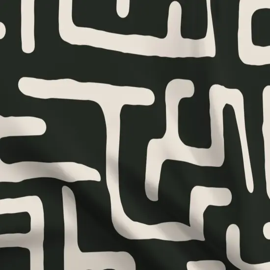 Various Fabrics by the Yard or Fat Quarter African Geometric Abstract Lines Beige Geo Modern Mod Dark Green Custom Printed Fabric by Spoonflower {5}