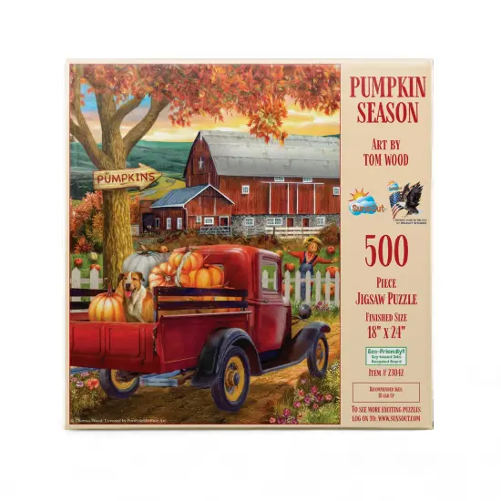Sunsout Pumpkin Season 500 pc Halloween Jigsaw Puzzle 23042 {4}