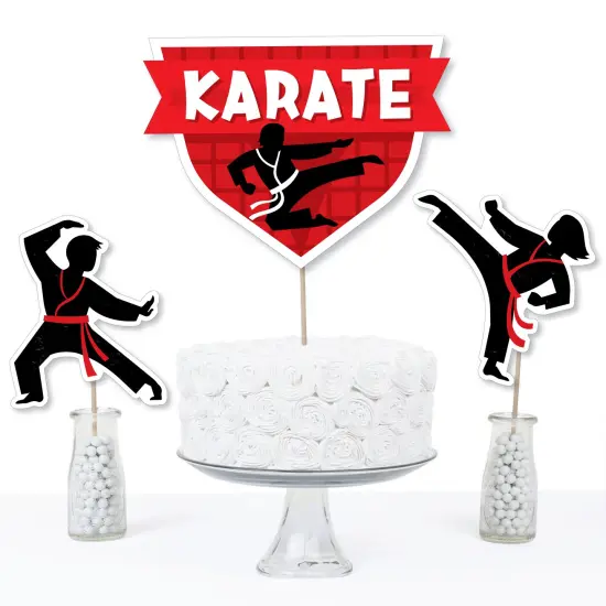 Big Dot of Happiness Karate Master - Martial Arts Birthday Party Centerpiece Sticks - Table Toppers - Set of 15 {4}