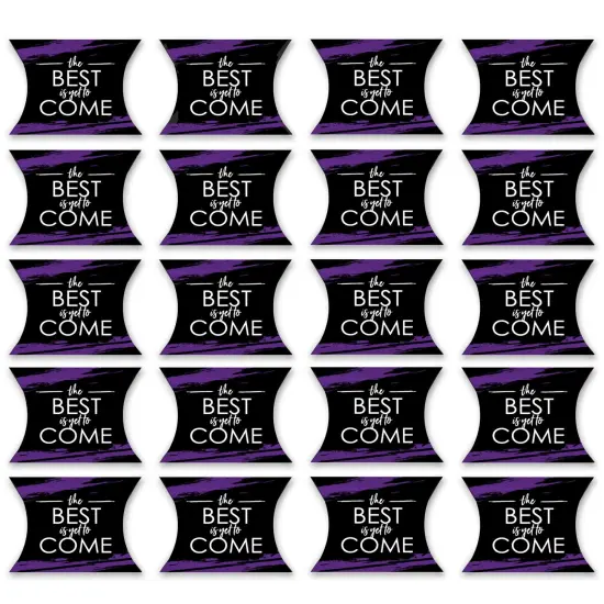 Big Dot of Happiness Purple Grad - Best is Yet to Come - Favor Gift Boxes - Purple Graduation Party Petite Pillow Boxes - Set of 20 {6}