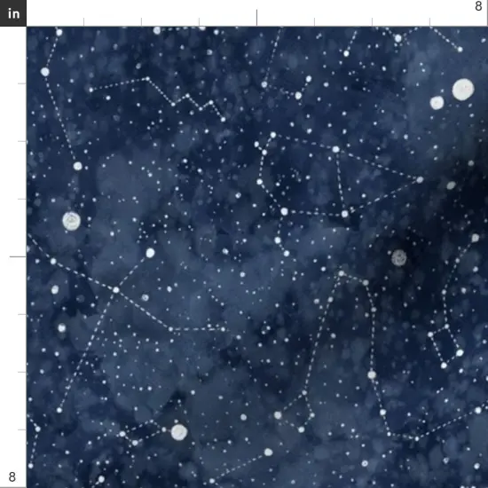 Various Fabrics by the Yard or Fat Quarter Night Sky Star Constellations Celestial Astronomy Astrology Custom Printed Fabric by Spoonflower {4}