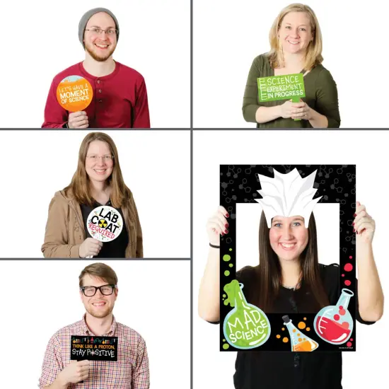 Big Dot of Happiness Scientist Lab - Baby Shower or Birthday Party Selfie Photo Booth Picture Frame and Props - Printed on Sturdy Material {3}