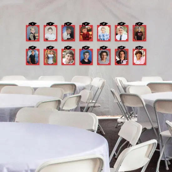 Big Dot of Happiness Red Graduation 8 x 10 inches K-12 School Photo Holder - DIY Party Decor - Picturific Display {4}