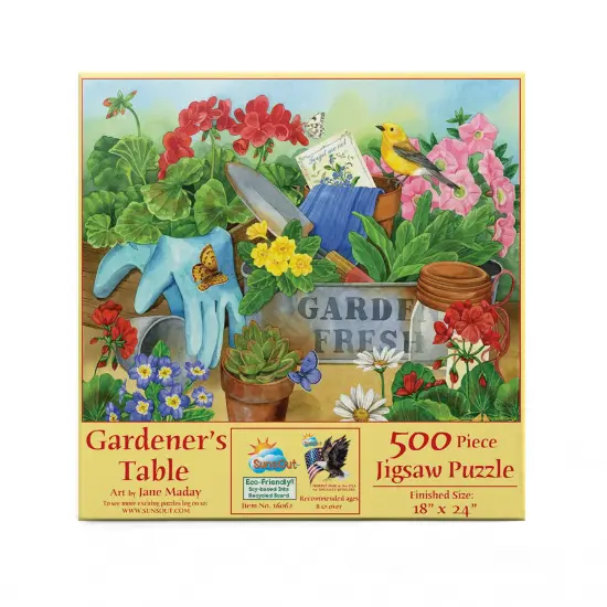 Sunsout Gardener's Table 500 pc Jigsaw Puzzle 16062 {4}