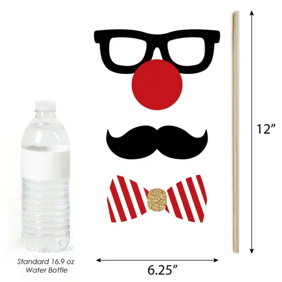 Big Dot of Happiness Christmas Party - Photo Booth Props Kit - 20 Count {6}
