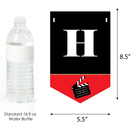 Big Dot of Happiness Red Carpet - Movie Night Birthday Party Bunting Banner - Birthday Party Decorations - Happy Birthday {4}