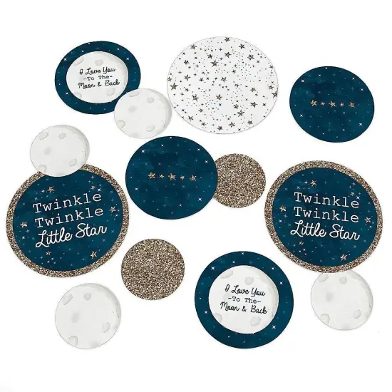 Big Dot of Happiness Twinkle Twinkle Little Star - Baby Shower or Birthday Party Giant Circle Confetti - Party Decorations - Large Confetti 27 Count {1}