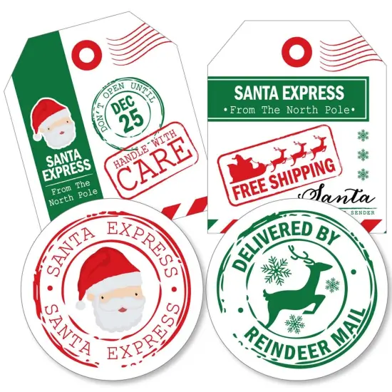 Big Dot of Happiness Santa's Special Delivery - Gift Tag Decorations DIY From Santa Claus Christmas Essentials - Set of 20 {3}