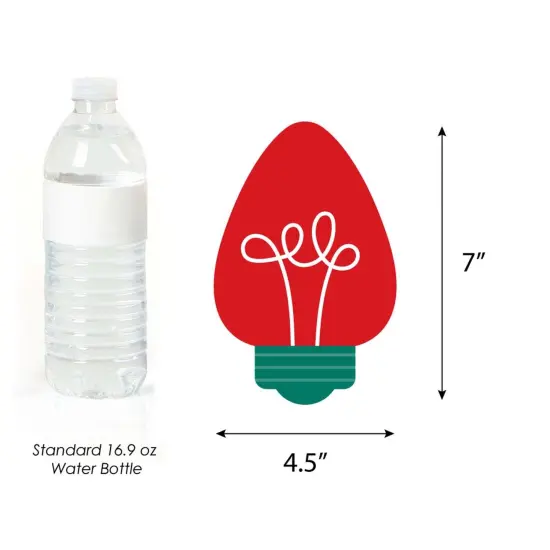 Big Dot of Happiness Christmas Light Bulbs - Decorations DIY Holiday Party Essentials - Set of 20 {6}