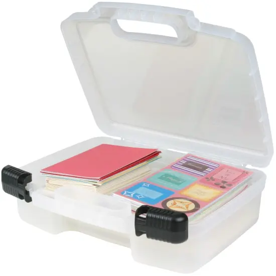 ArtBin Quick View Deep Base Carrying Case-12"X3.25"X9.875" Translucent {2}