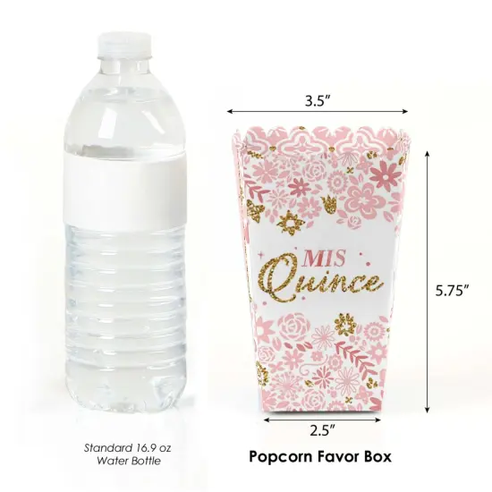 Big Dot of Happiness Mis Quince Anos - Quinceanera Sweet 15 Birthday Party Favor Popcorn Treat Boxes - Set of 12 {3}