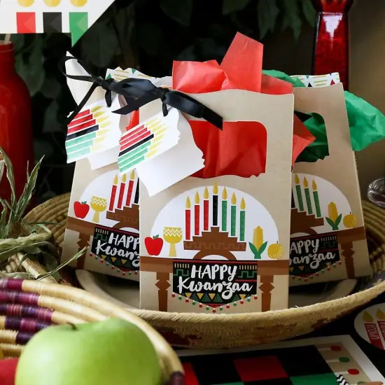 Big Dot of Happiness Happy Kwanzaa - Party Favor Boxes - Set of 12 {6}