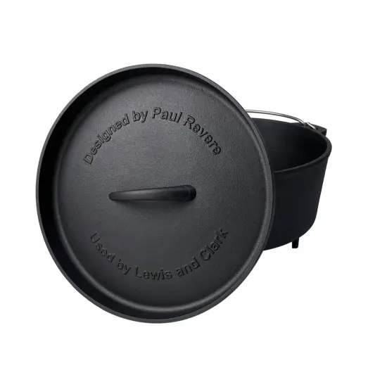 Lehman's Campfire Cooking 4-Piece Set, Nitrided, Dutch Oven, Skillets, and Griddle {6}