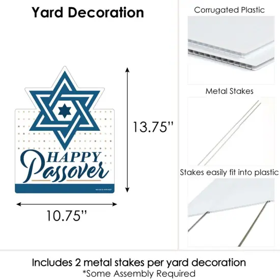 Big Dot of Happiness Happy Passover - Outdoor Lawn Sign - Pesach Party Yard Sign - 1 Piece {7}