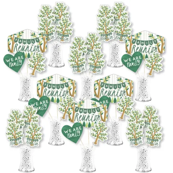 Big Dot of Happiness Family Tree Reunion - Family Gathering Party Centerpiece Sticks - Showstopper Table Toppers - 35 Pieces {1}