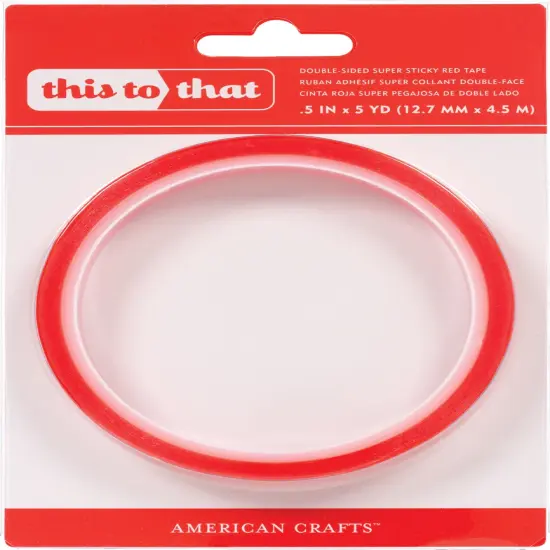 American Crafts Double-Sided Super Sticky Red Tape-.5"X5yd {1}
