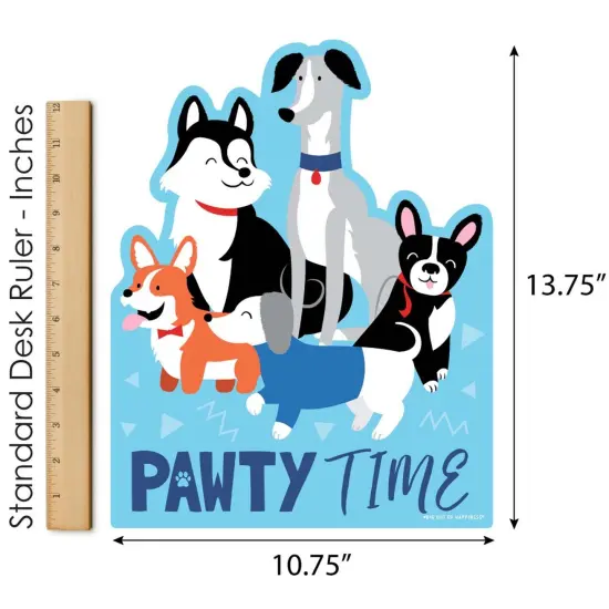 Big Dot of Happiness Pawty Like a Puppy - Outdoor Lawn Sign - Dog Baby Shower or Birthday Party Yard Sign - 1 Piece {6}