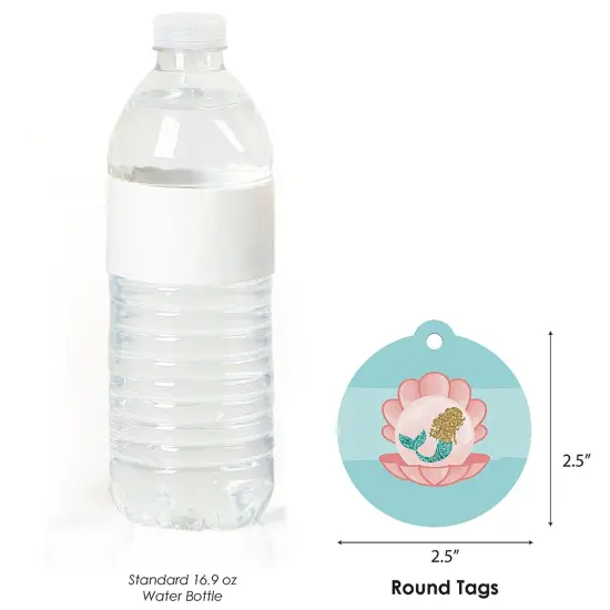 Big Dot of Happiness Let's Be Mermaids - Baby Shower or Birthday Party Favor Gift Tags (Set of 20) {4}