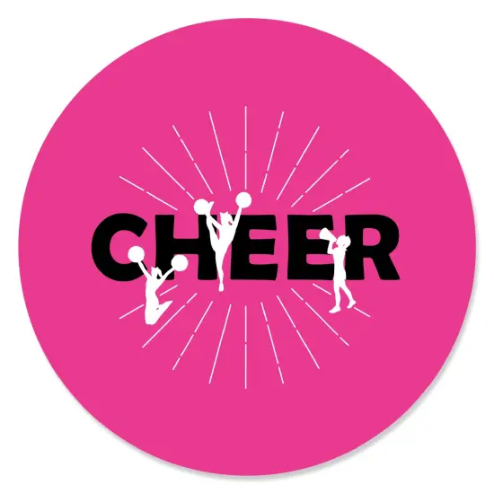 Big Dot of Happiness We've Got Spirit - Cheerleading - Birthday Party or Cheerleader Party Circle Sticker Labels - 24 Count {1}