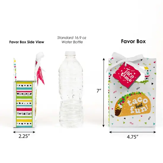 Big Dot of Happiness Taco 'Bout Fun - Fiesta Favor Boxes - Set of 12 {3}
