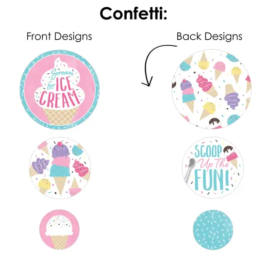 Big Dot of Happiness Scoop Up The Fun - Ice Cream - Sprinkles Party Decor and Confetti - Terrific Table Centerpiece Kit - Set of 30 {7}