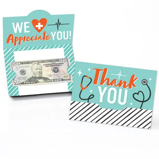 Big Dot of Happiness Thank You Doctors - Doctor Appreciation Week Money And Gift Card Holders - Set of 8 {1}