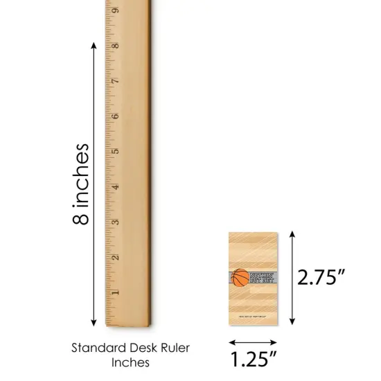 Big Dot of Happiness Nothin' but Net - Basketball - Mini Candy Bar Wrapper Stickers - Baby Shower or Birthday Party Small Favors - 40 Count {6}