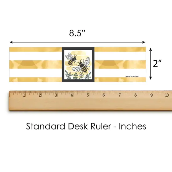 Big Dot of Happiness Little Bumblebee - Bee Baby Shower or Birthday Party Water Bottle Sticker Labels - Set of 20 {6}