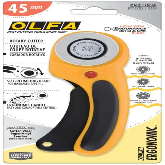OLFA Ergonomic Rotary Cutter 45mm {1}