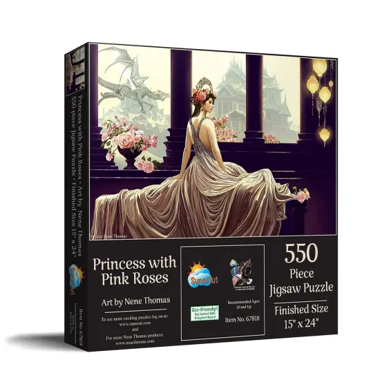 Sunsout Princess with Pink Roses 550 pc Jigsaw Puzzle 67818 {3}