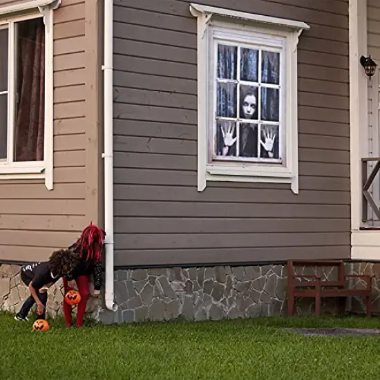 FUN LITTLE TOYS Halloween Female Ghost Curtain, Window Door Cover, Halloween Decoration, Party Decors {6}