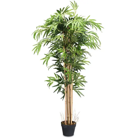 5-Feet Artificial Bamboo Silk Tree Indoor-Outdoor Decorative Planter {2}