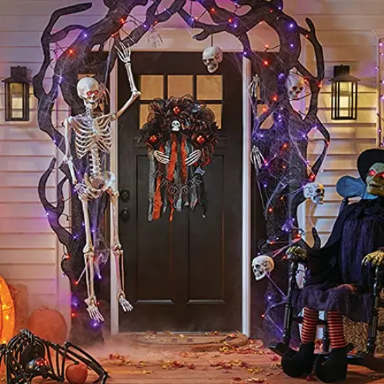 Fairy String Lights, 20FT 60 LED Copper Wire Battery Operated Waterproof Lights, Halloween Decorations for Indoor Home Outdoor Patio Yard Party Decor (Purple and Orange, 1) {6}