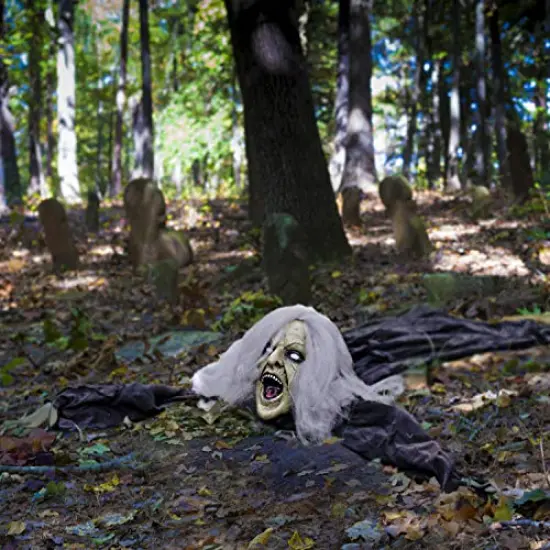 FUN LITTLE TOYS Halloween Décor Groundbreaker Zombie, Scary Outdoor Halloween Decoration {4}