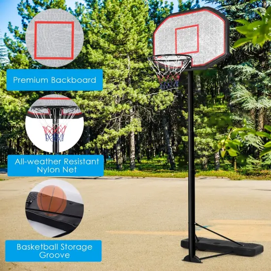 43 Inch Indoor/Outdoor Height Adjustable Basketball Hoop {1}