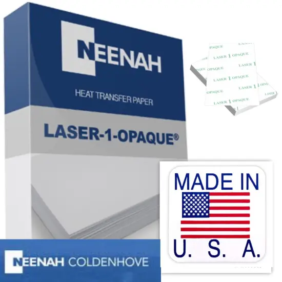 Neenah Heat Transfer Paper Laser 1 Opaque Dark SHIRT Heat Press Machine A4 50 Sheets Pk {1}