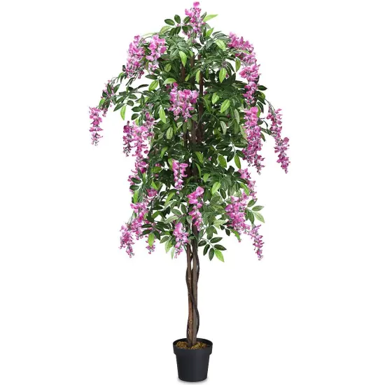 6-Feet Artificial Wistera Silk Indoor-Outdoor Tree {1}