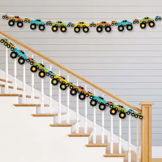 Big Dot of Happiness Smash and Crash - Monster Truck - Boy Birthday Party DIY Decorations - Clothespin Garland Banner - 44 Pieces {3}