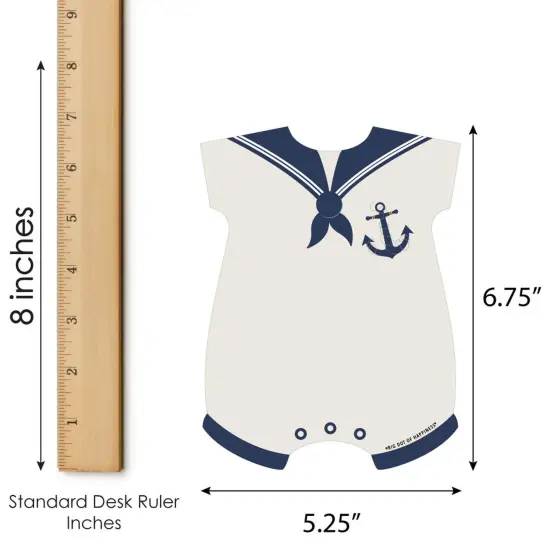 Big Dot of Happiness Ahoy - Nautical - Picture Bingo Cards and Markers - Baby Shower Shaped Bingo Game - Set of 18 {6}