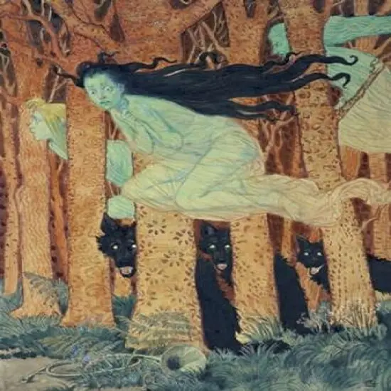 Three Women and Three Wolves Poster Print byEugene Grasset - Item # VARPDX282144 {1}