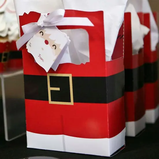 Big Dot of Happiness Jolly Santa Claus - Christmas Party Favor Boxes - 12 Count {7}