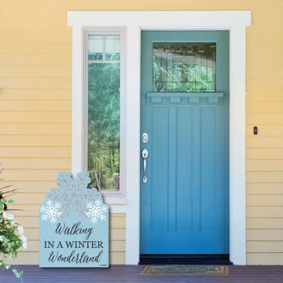 Big Dot of Happiness Winter Wonderland - Party Decorations - Snowflake Holiday Party and Winter Wedding Welcome Yard Sign {6}