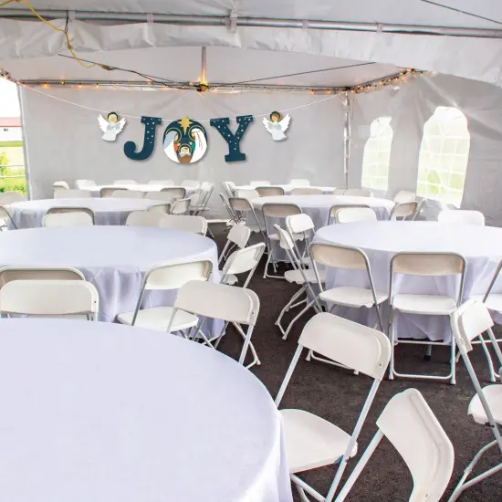 Big Dot of Happiness Holy Nativity - Manger Scene Religious Christmas Party Decorations - Joy - Outdoor Letter Banner {4}