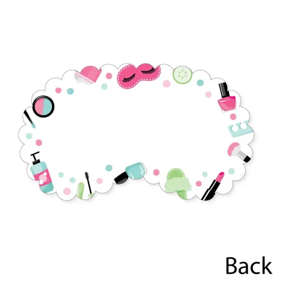 Big Dot of Happiness Spa Day - Shaped Thank You Cards - Girls Makeup Party Thank You Note Cards with Envelopes - Set of 12 {6}