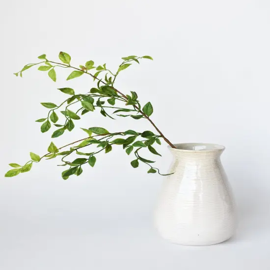 32" Faux Nandina Leaf Stem {4}